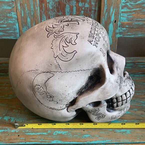 Ouja Skull Halloween Decoration Heavy Resin Occult Party Festive - Picture 8 of 13